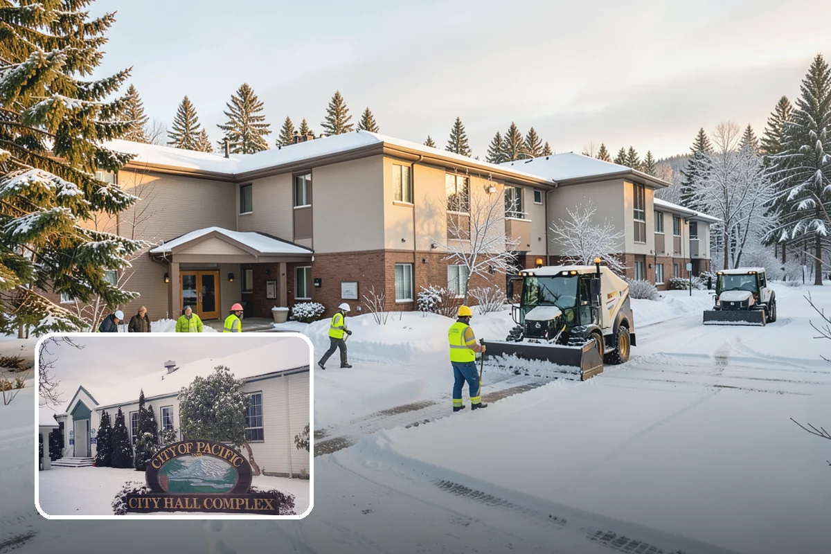 Garage Entrance Snow Removal in Pacific, King County, WA - Frees the overhead door to open without jamming