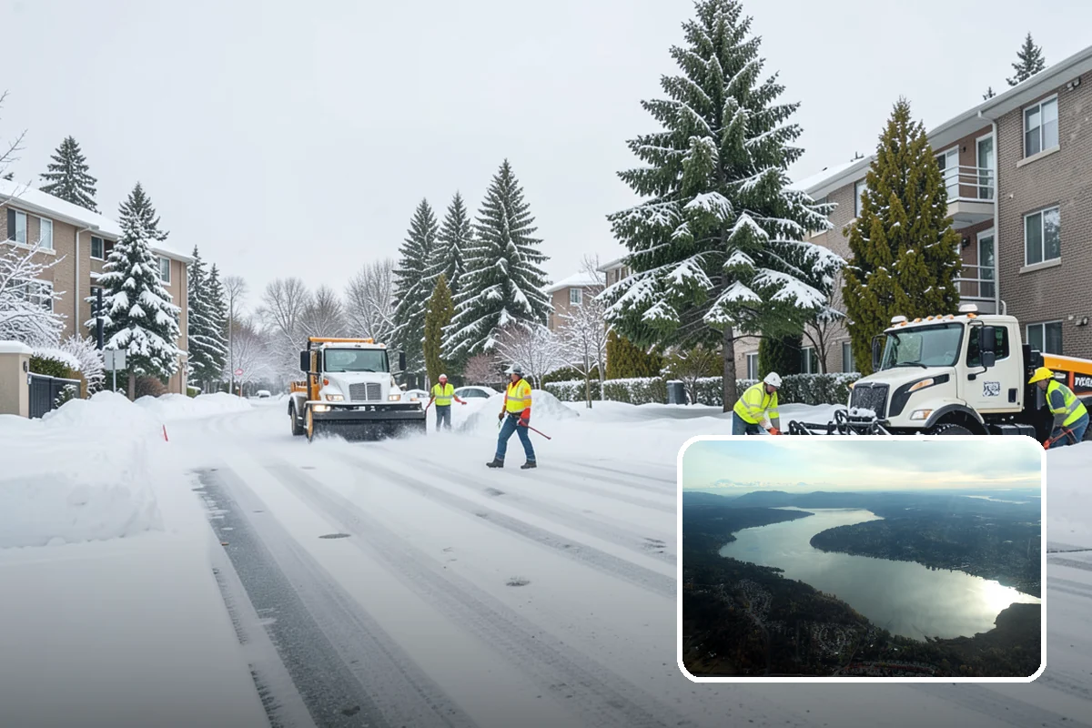 Garage Entrance Snow Removal in Sammamish, King County, WA - Frees the overhead door to open without jamming