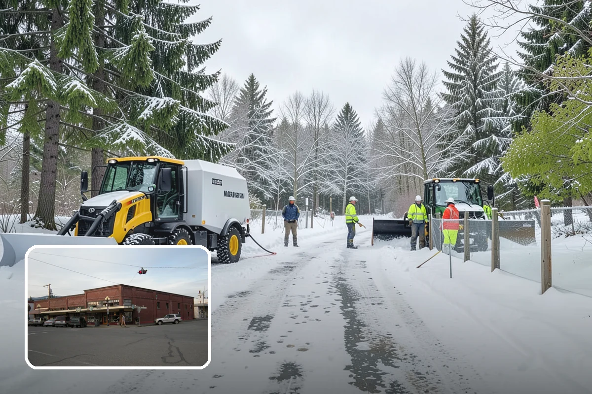 Garage Entrance Snow Removal in Sedro-Woolley, Skagit County, WA - Frees the overhead door to open without jamming