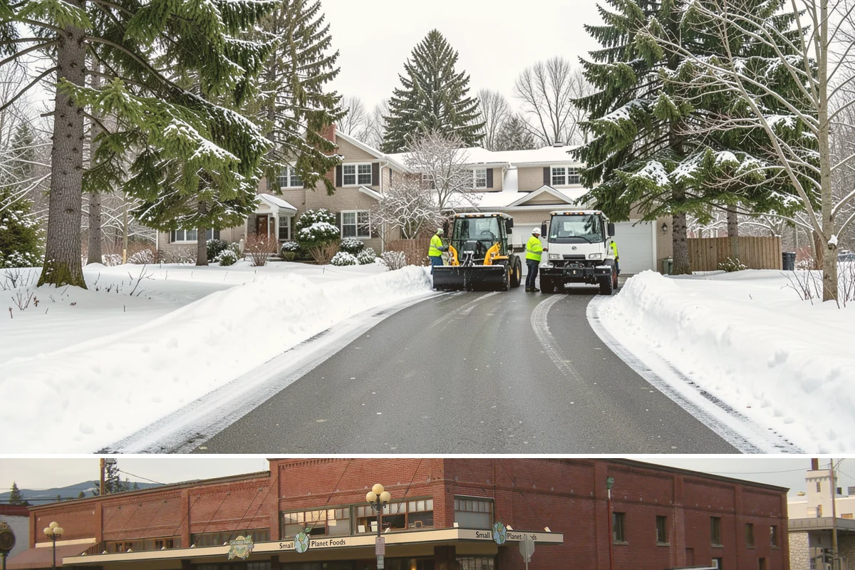 Garage Entrance Snow Removal in Sedro-Woolley, Skagit County, WA - Reserve service in early winter so your garage apron is handled from the season's first freeze.