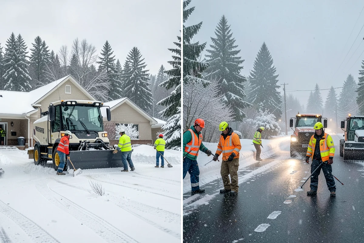 Garage Entrance Snow Removal in Snoqualmie, King County, WA - We inspect the apron and garage door clearance