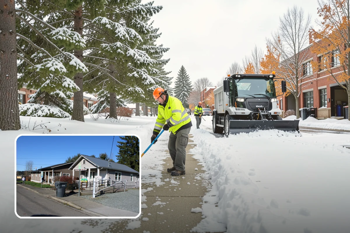 Garage Entrance Snow Removal in South Prairie, Pierce County, WA - Frees the overhead door to open without jamming