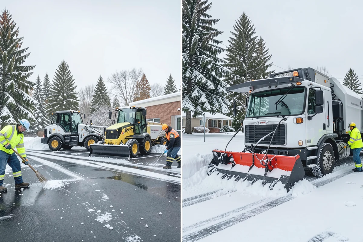 Garage Entrance Snow Removal in South Prairie, Pierce County, WA - We inspect the apron and garage door clearance