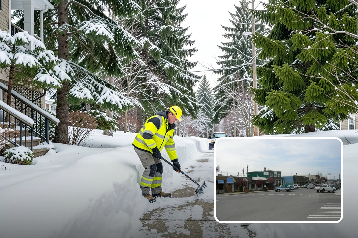 Garage Entrance Snow Removal in Stanwood, Snohomish County, WA - Frees the overhead door to open without jamming