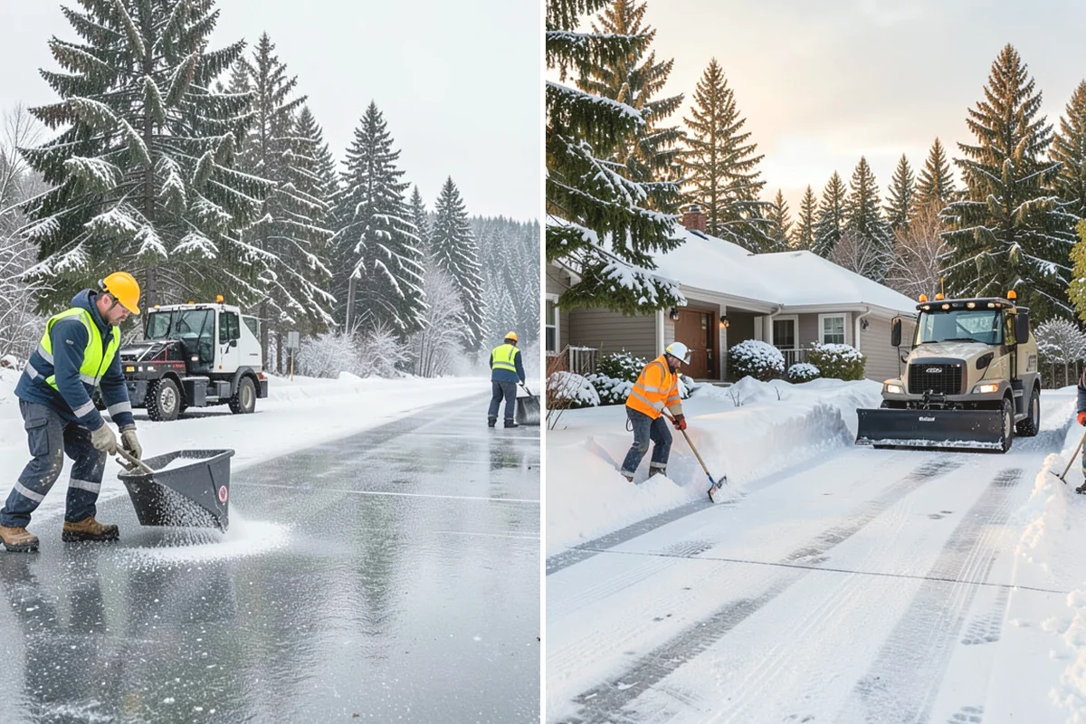 Garage Entrance Snow Removal in Steilacoom, Pierce County, WA - We inspect the apron and garage door clearance