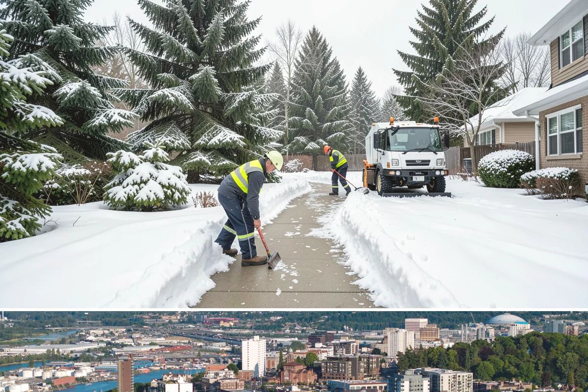 Garage Entrance Snow Removal in Tacoma, Pierce County, WA - Reserve service in early winter so your garage apron is handled from the season's first freeze.