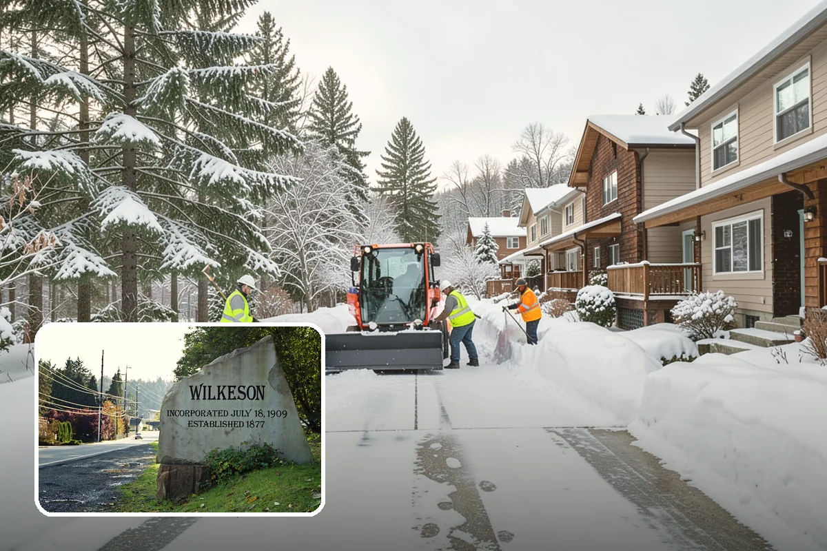 Garage Entrance Snow Removal in Wilkeson, Pierce County, WA - Frees the overhead door to open without jamming