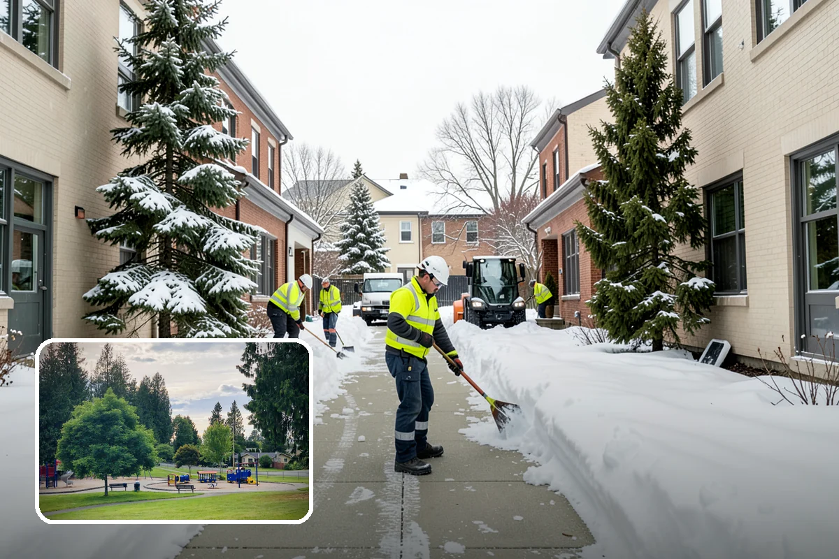 Garden Path Snow Removal in Bonney Lake, Pierce County, WA - Protects flagstone, gravel, and bark surfaces from blade damage