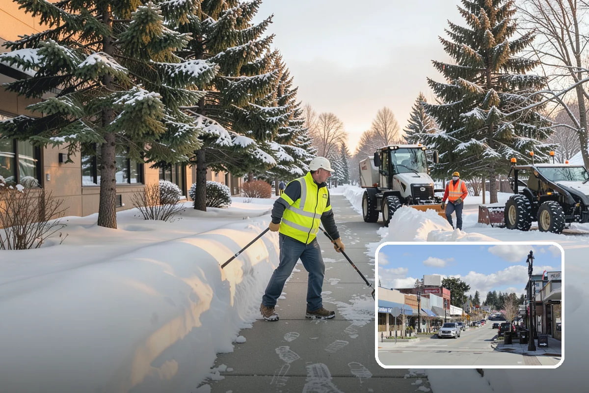 Garden Path Snow Removal in Bothell, King County, WA - Protects flagstone, gravel, and bark surfaces from blade damage
