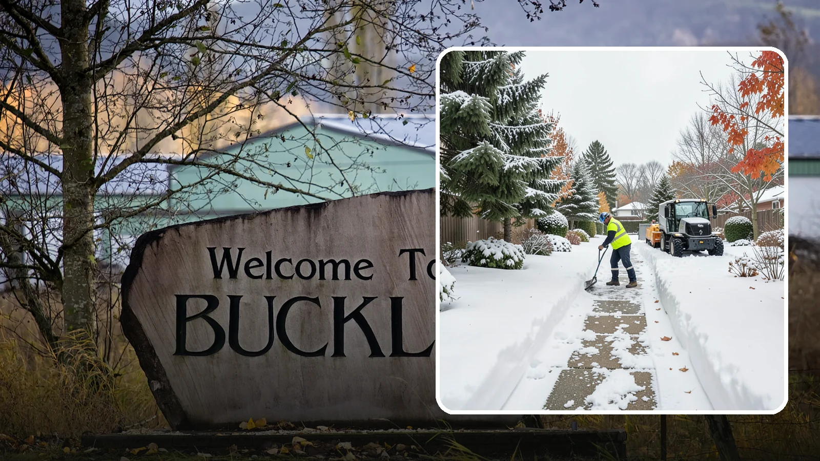 Garden Path Snow Removal in Buckley, Pierce County, WA - We remove snow from narrow garden paths and stepping-stone runs without damaging the surrounding landscape.
