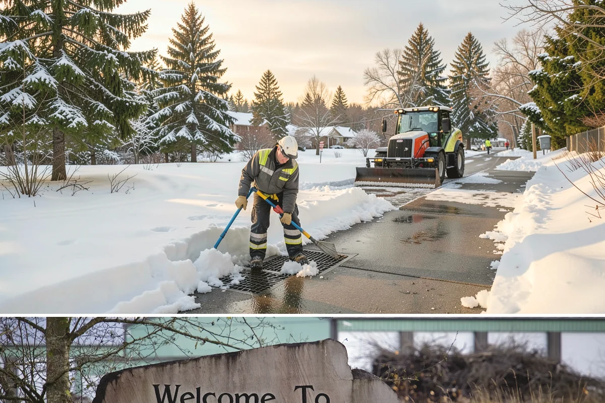 Garden Path Snow Removal in Buckley, Pierce County, WA - Garden paths call for gentle clearing throughout the winter, especially during the wet snowfalls that cling to stone and bark.