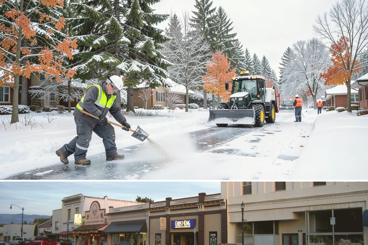 Garden Path Snow Removal in Burlington, Skagit County, WA - Garden paths call for gentle clearing throughout the winter, especially during the wet snowfalls that cling to stone and bark.