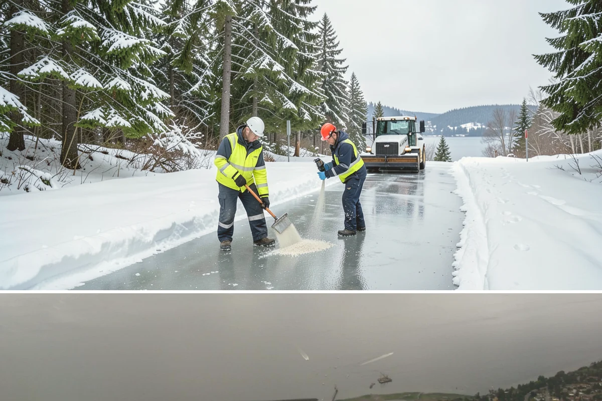 Garden Path Snow Removal in Des Moines, King County, WA - Garden paths call for gentle clearing throughout the winter, especially during the wet snowfalls that cling to stone and bark.