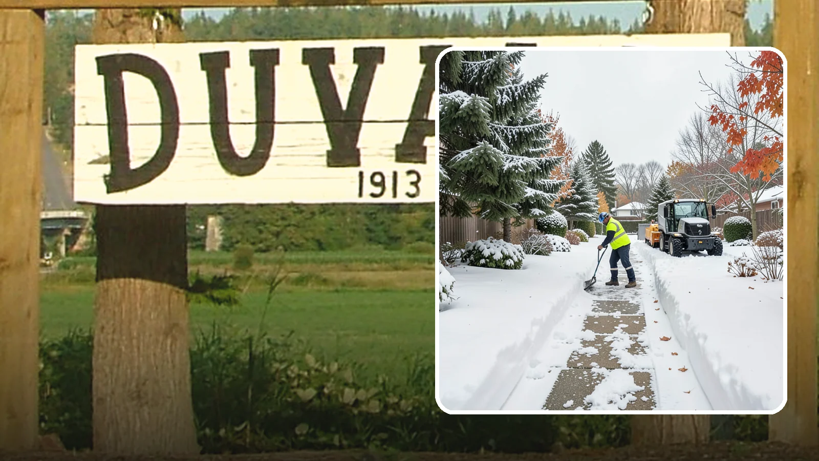 Garden Path Snow Removal in Duvall, King County, WA - We remove snow from narrow garden paths and stepping-stone runs without damaging the surrounding landscape.