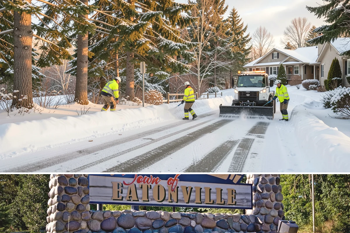 Garden Path Snow Removal in Eatonville, Pierce County, WA - Garden paths call for gentle clearing throughout the winter, especially during the wet snowfalls that cling to stone and bark.