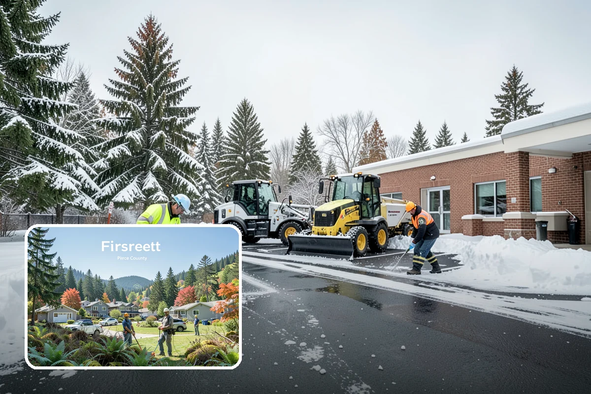 Garden Path Snow Removal in Fircrest, Pierce County, WA - Protects flagstone, gravel, and bark surfaces from blade damage