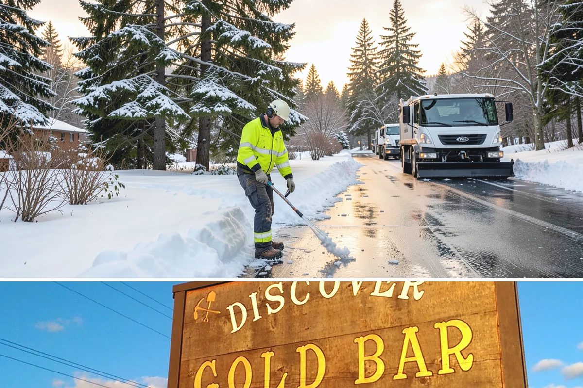 Garden Path Snow Removal in Gold Bar, Snohomish County, WA - Garden paths call for gentle clearing throughout the winter, especially during the wet snowfalls that cling to stone and bark.
