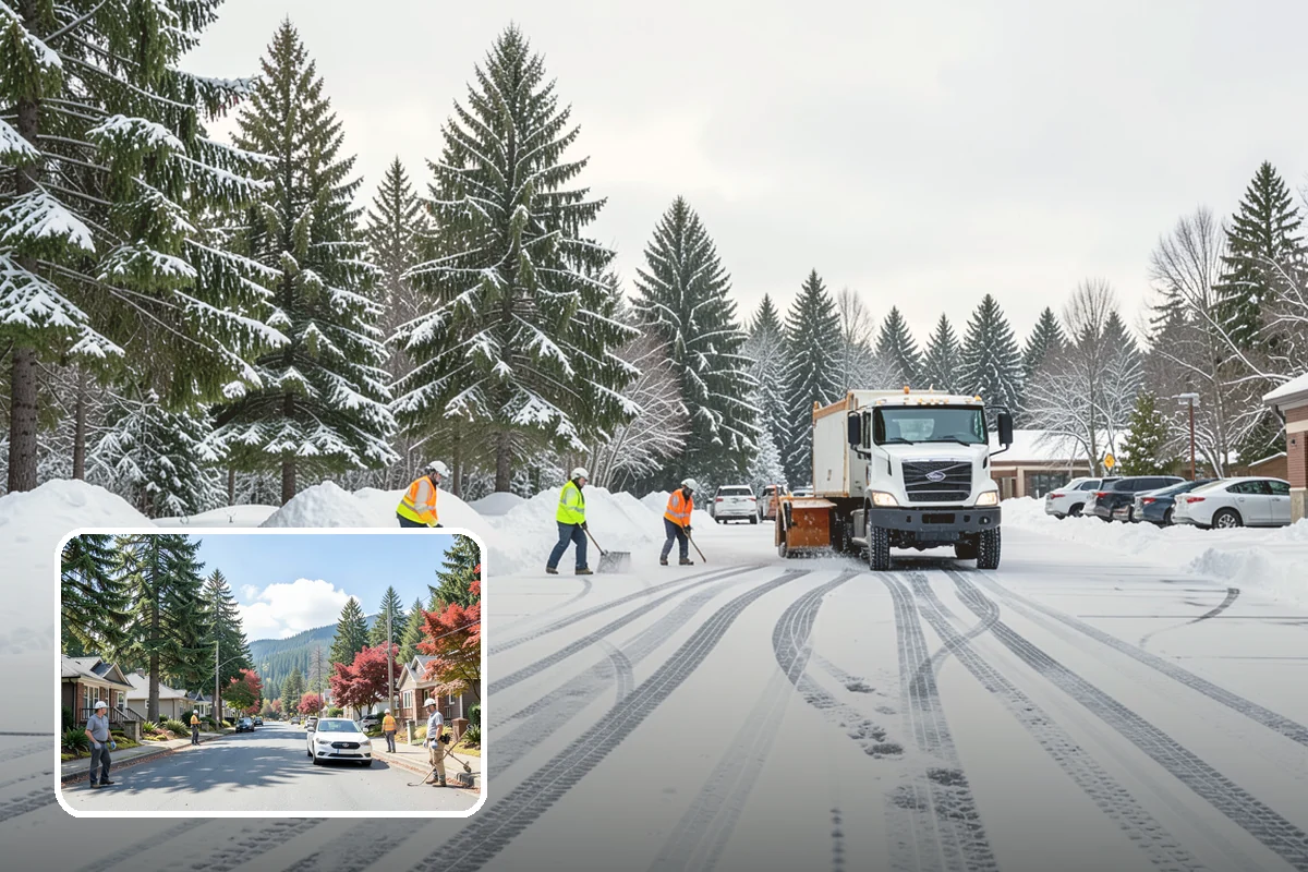 Garden Path Snow Removal in Hunts Point, King County, WA - Protects flagstone, gravel, and bark surfaces from blade damage