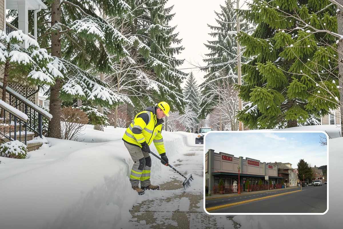 Garden Path Snow Removal in Issaquah, King County, WA - Protects flagstone, gravel, and bark surfaces from blade damage