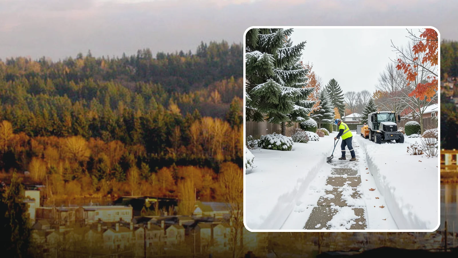 Garden Path Snow Removal in Kenmore, King County, WA - We remove snow from narrow garden paths and stepping-stone runs without damaging the surrounding landscape.