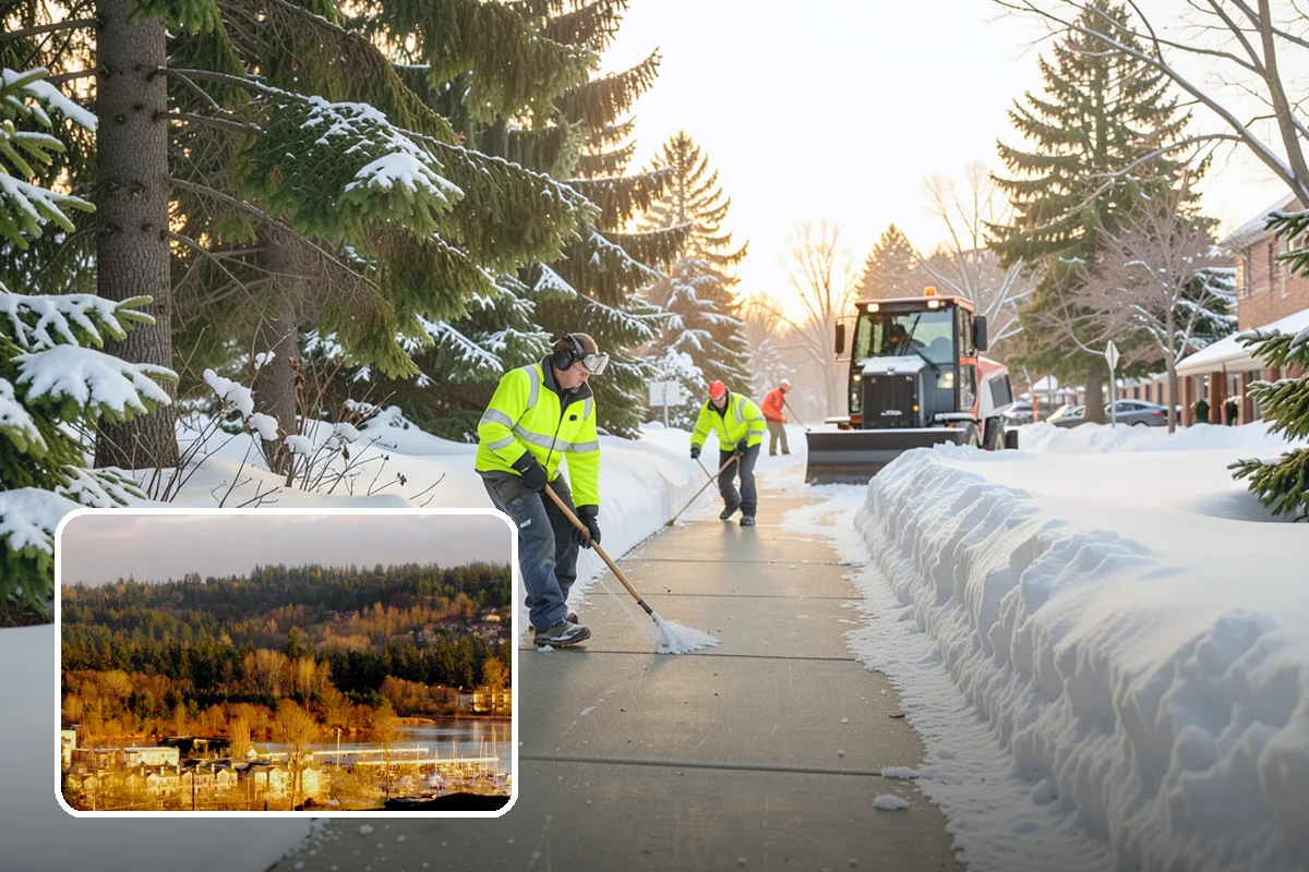 Garden Path Snow Removal in Kenmore, King County, WA - Protects flagstone, gravel, and bark surfaces from blade damage