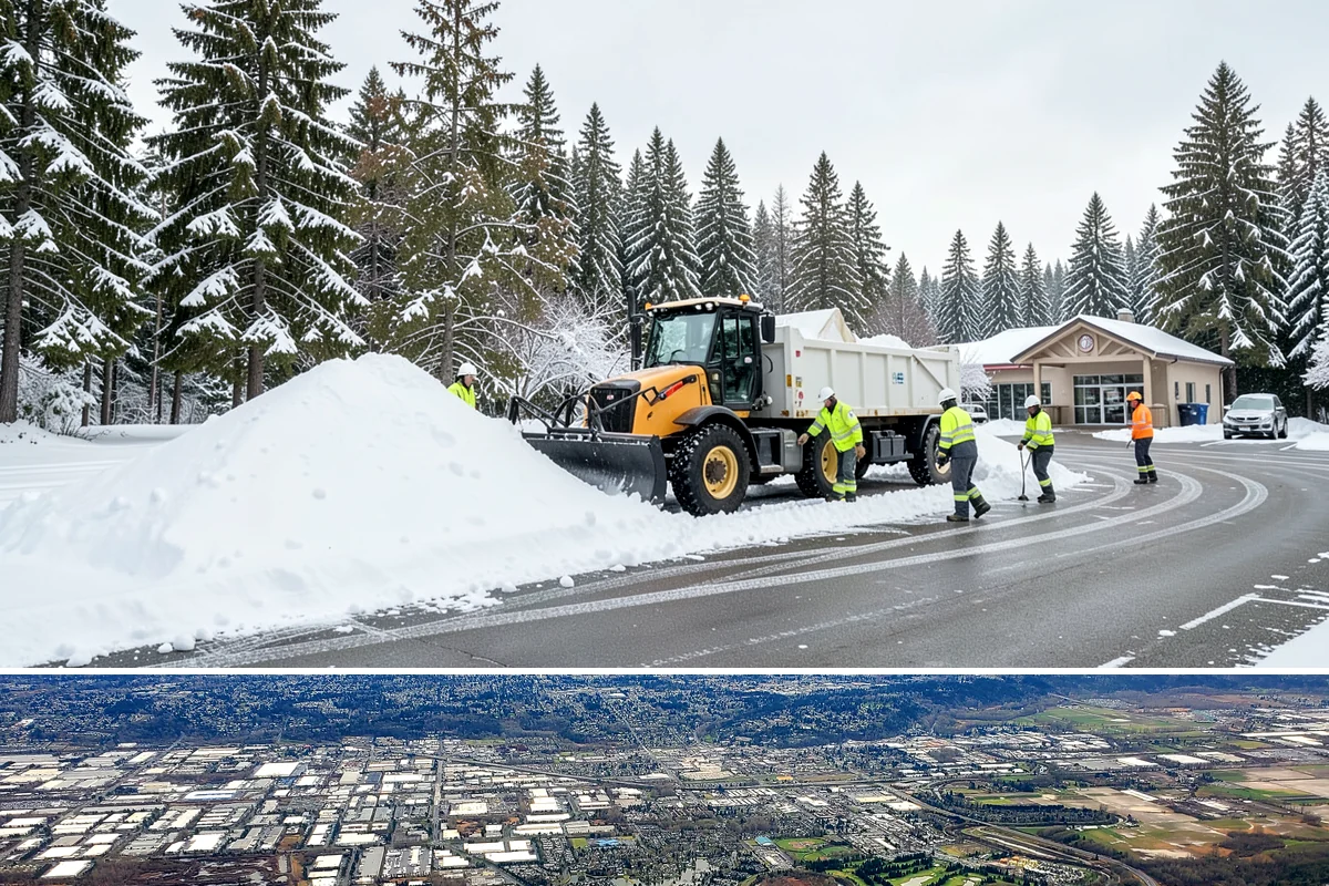 Garden Path Snow Removal in Kent, King County, WA - Garden paths call for gentle clearing throughout the winter, especially during the wet snowfalls that cling to stone and bark.
