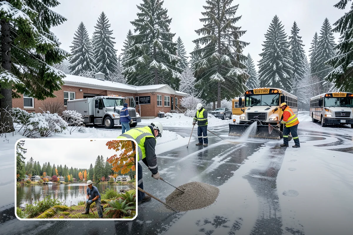 Garden Path Snow Removal in La Conner, Skagit County, WA - Protects flagstone, gravel, and bark surfaces from blade damage
