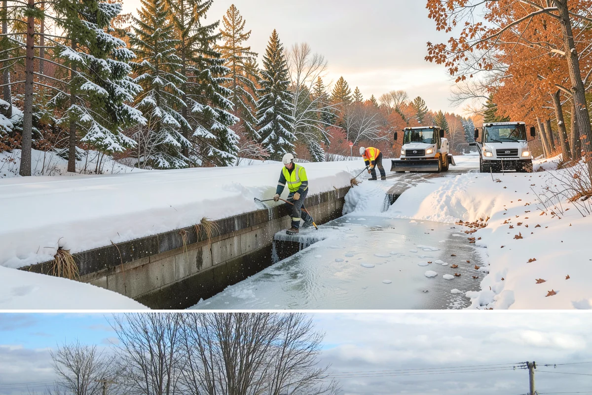 Garden Path Snow Removal in Langley, Island County, WA - Garden paths call for gentle clearing throughout the winter, especially during the wet snowfalls that cling to stone and bark.