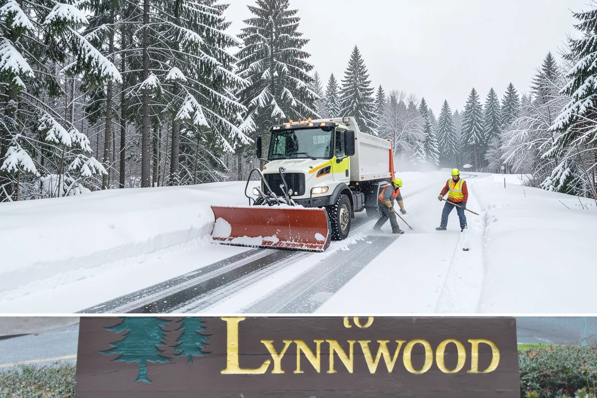 Garden Path Snow Removal in Lynnwood, Snohomish County, WA - Garden paths call for gentle clearing throughout the winter, especially during the wet snowfalls that cling to stone and bark.