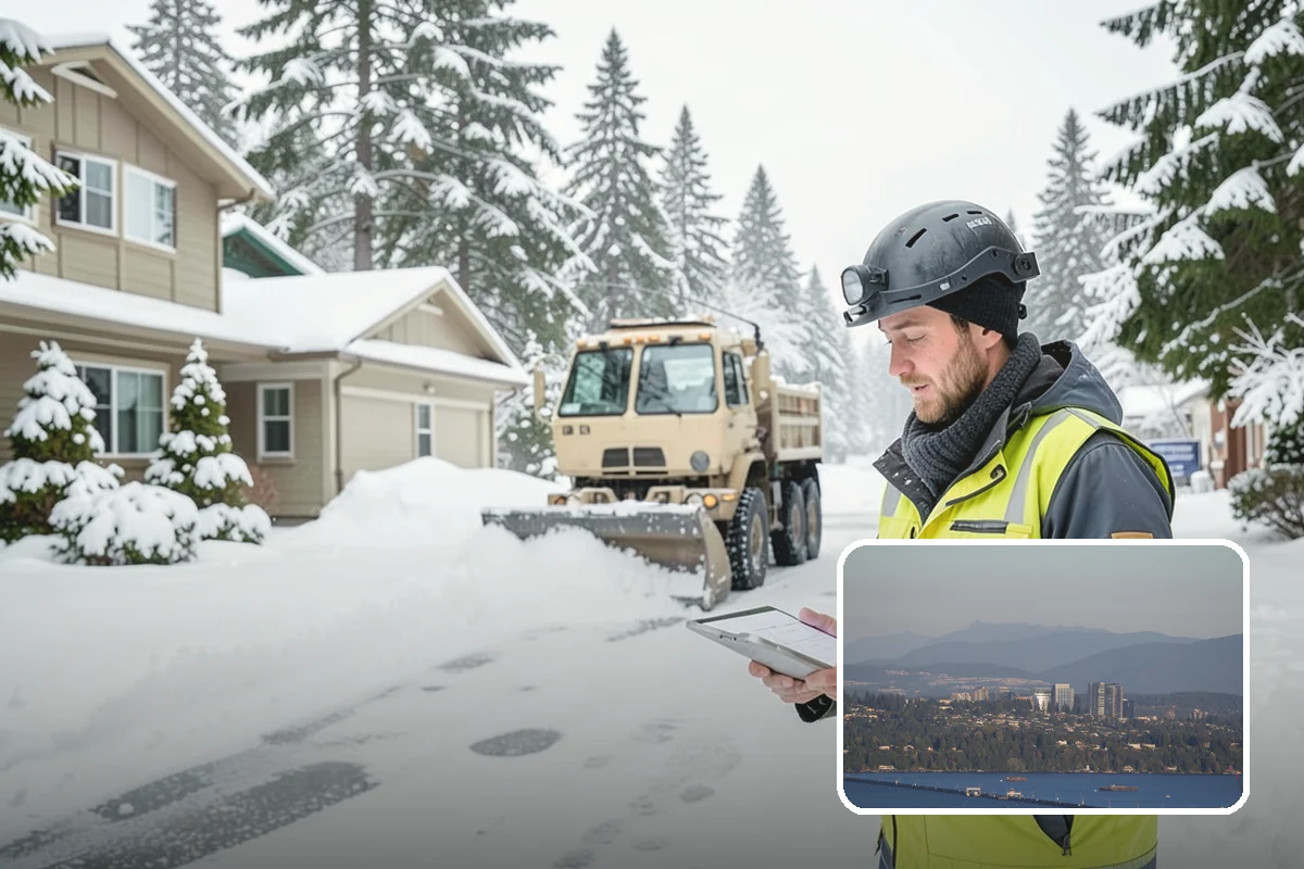 Garden Path Snow Removal in Medina, King County, WA - Protects flagstone, gravel, and bark surfaces from blade damage