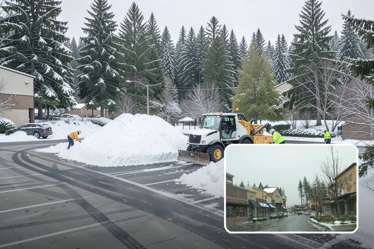 Garden Path Snow Removal in Mill Creek, Snohomish County, WA - Protects flagstone, gravel, and bark surfaces from blade damage