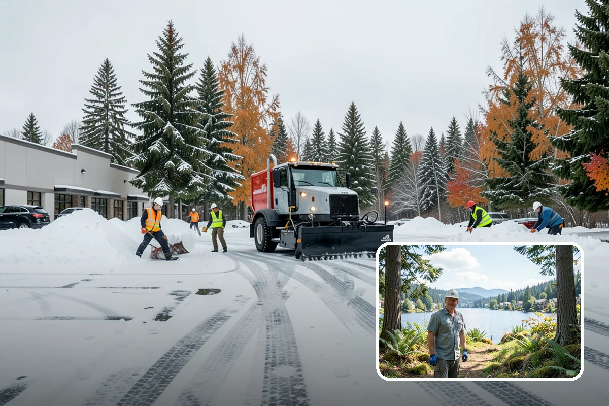 Garden Path Snow Removal in Milton, King County, WA - Protects flagstone, gravel, and bark surfaces from blade damage