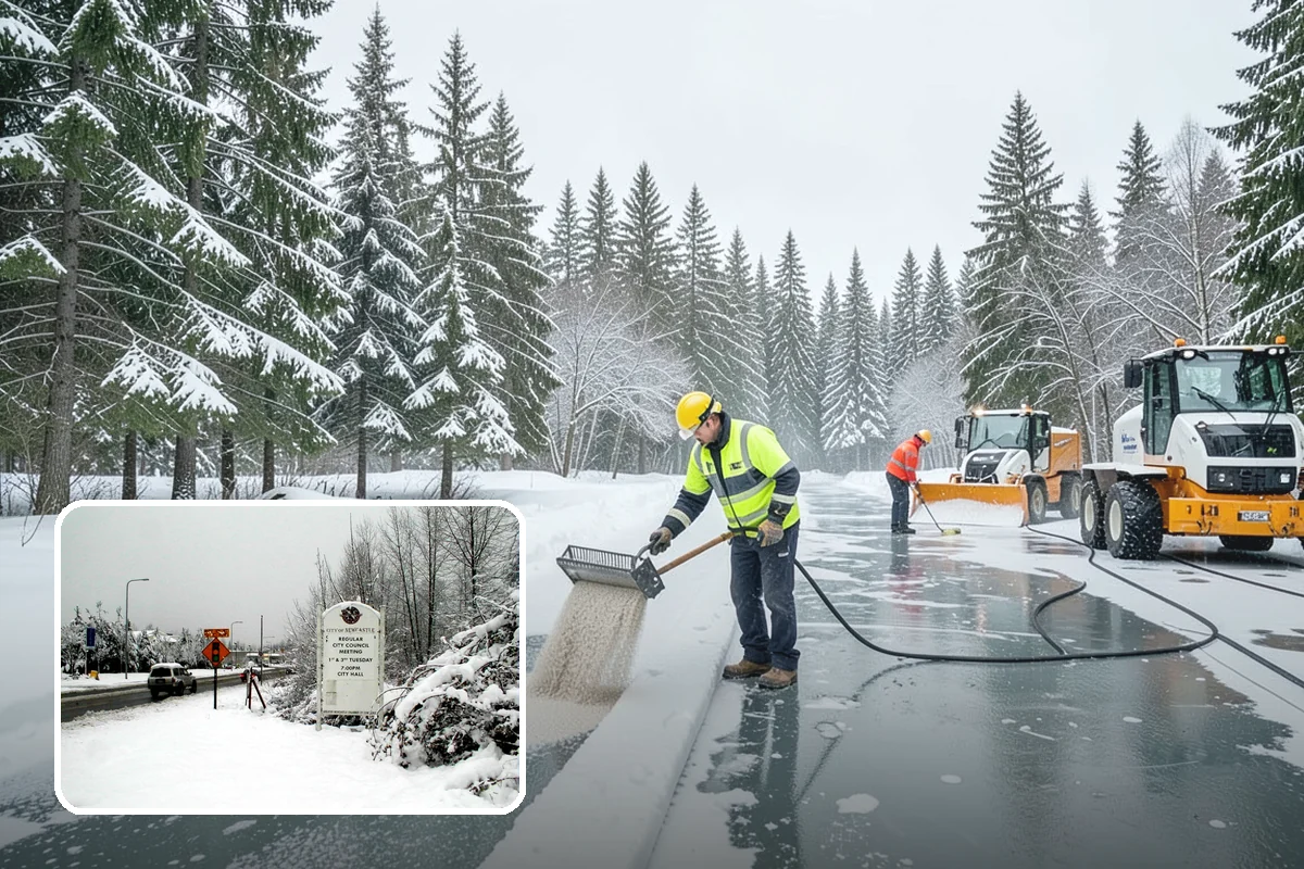 Garden Path Snow Removal in Newcastle, King County, WA - Protects flagstone, gravel, and bark surfaces from blade damage