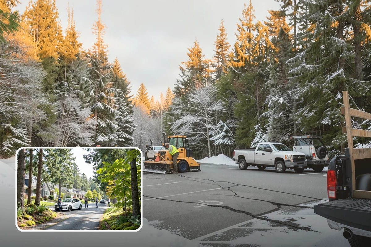 Garden Path Snow Removal in Normandy Park, King County, WA - Protects flagstone, gravel, and bark surfaces from blade damage