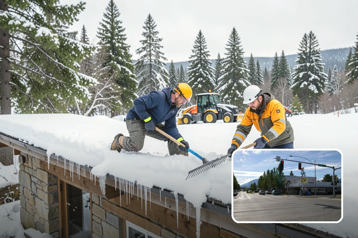 Garden Path Snow Removal in North Bend, King County, WA - Protects flagstone, gravel, and bark surfaces from blade damage