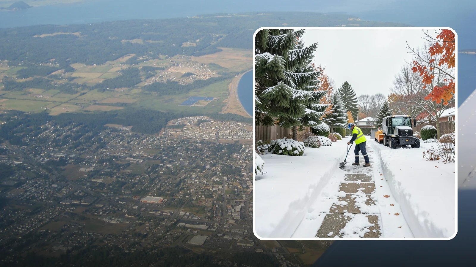 Garden Path Snow Removal in Oak Harbor, Island County, WA - We remove snow from narrow garden paths and stepping-stone runs without damaging the surrounding landscape.