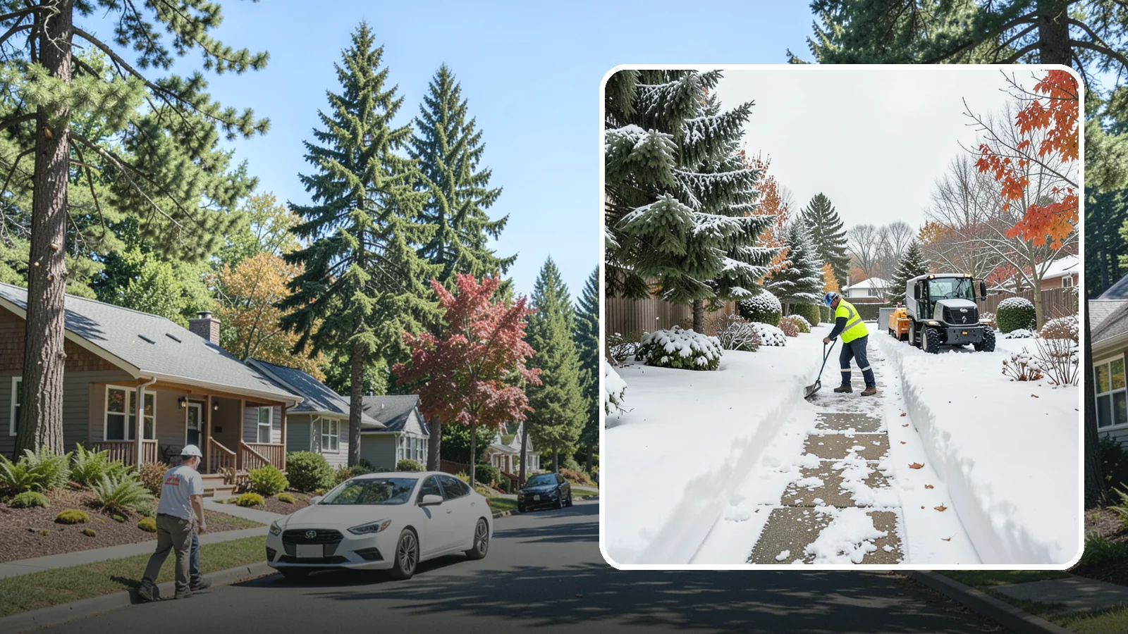 Garden Path Snow Removal in Orting, Pierce County, WA - We remove snow from narrow garden paths and stepping-stone runs without damaging the surrounding landscape.