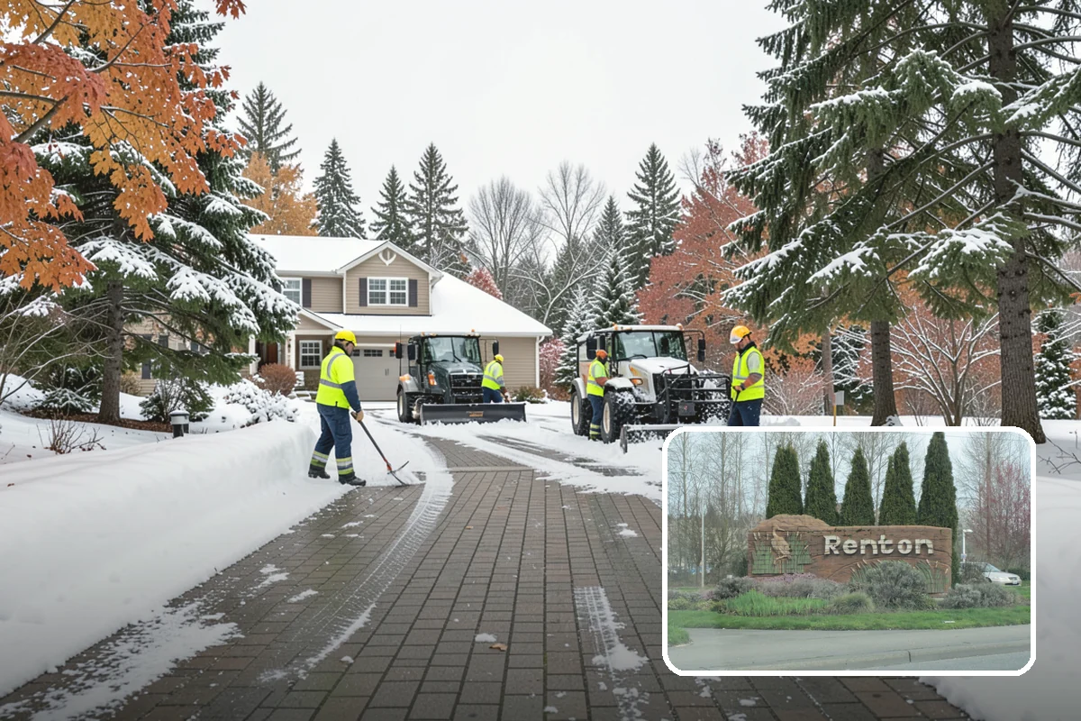 Garden Path Snow Removal in Renton, King County, WA - Protects flagstone, gravel, and bark surfaces from blade damage