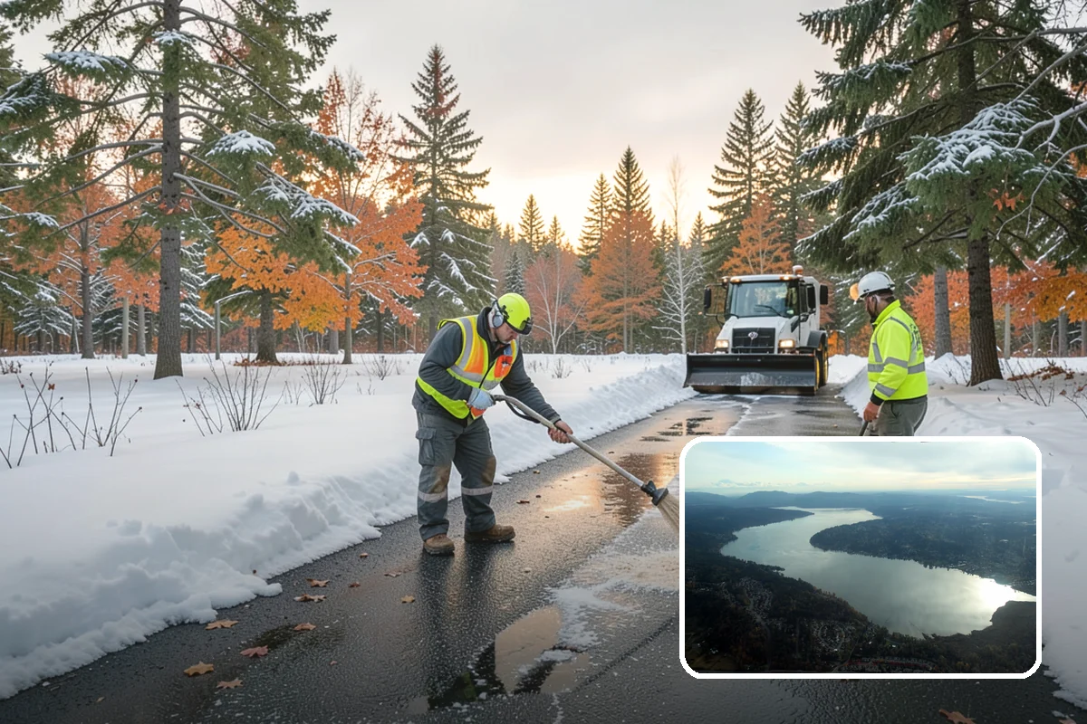 Garden Path Snow Removal in Sammamish, King County, WA - Protects flagstone, gravel, and bark surfaces from blade damage