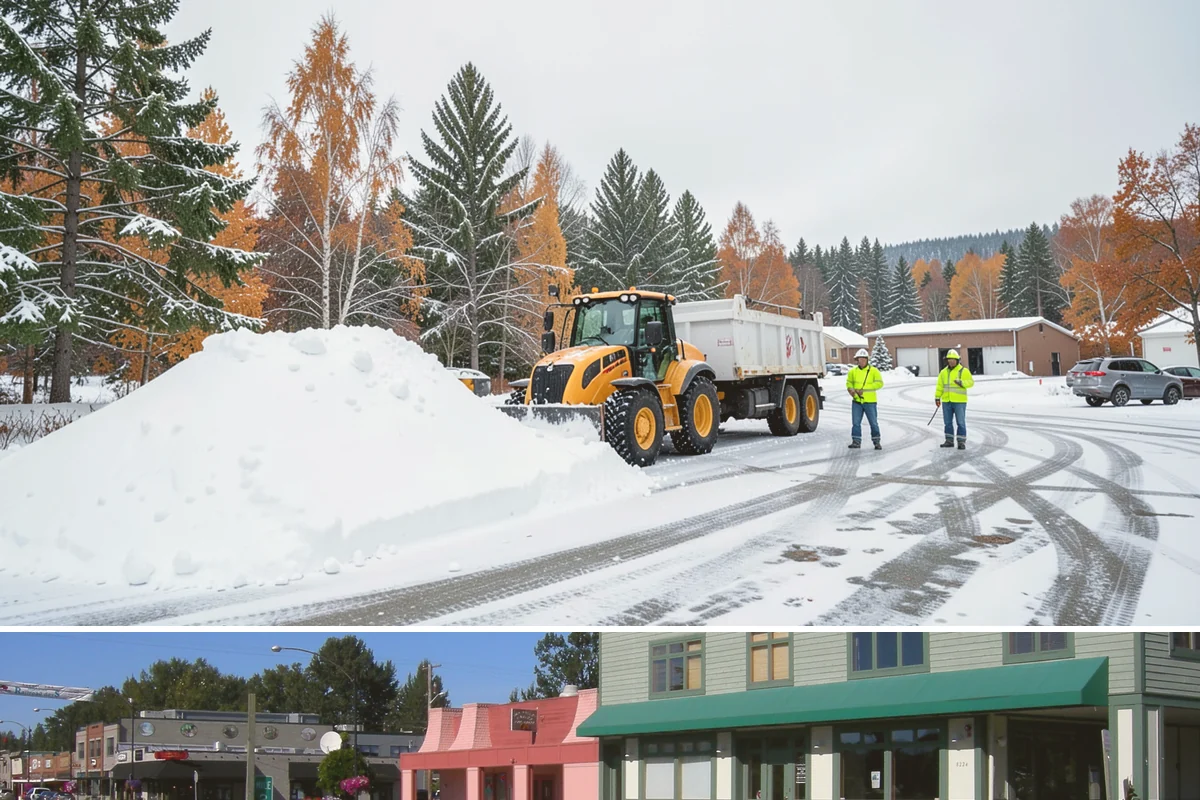Garden Path Snow Removal in Snoqualmie, King County, WA - Garden paths call for gentle clearing throughout the winter, especially during the wet snowfalls that cling to stone and bark.