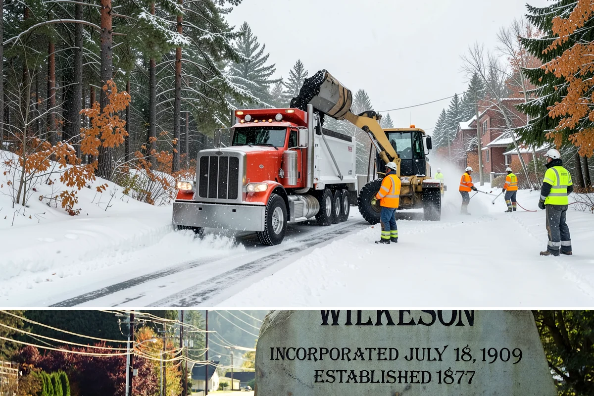 Garden Path Snow Removal in Wilkeson, Pierce County, WA - Garden paths call for gentle clearing throughout the winter, especially during the wet snowfalls that cling to stone and bark.