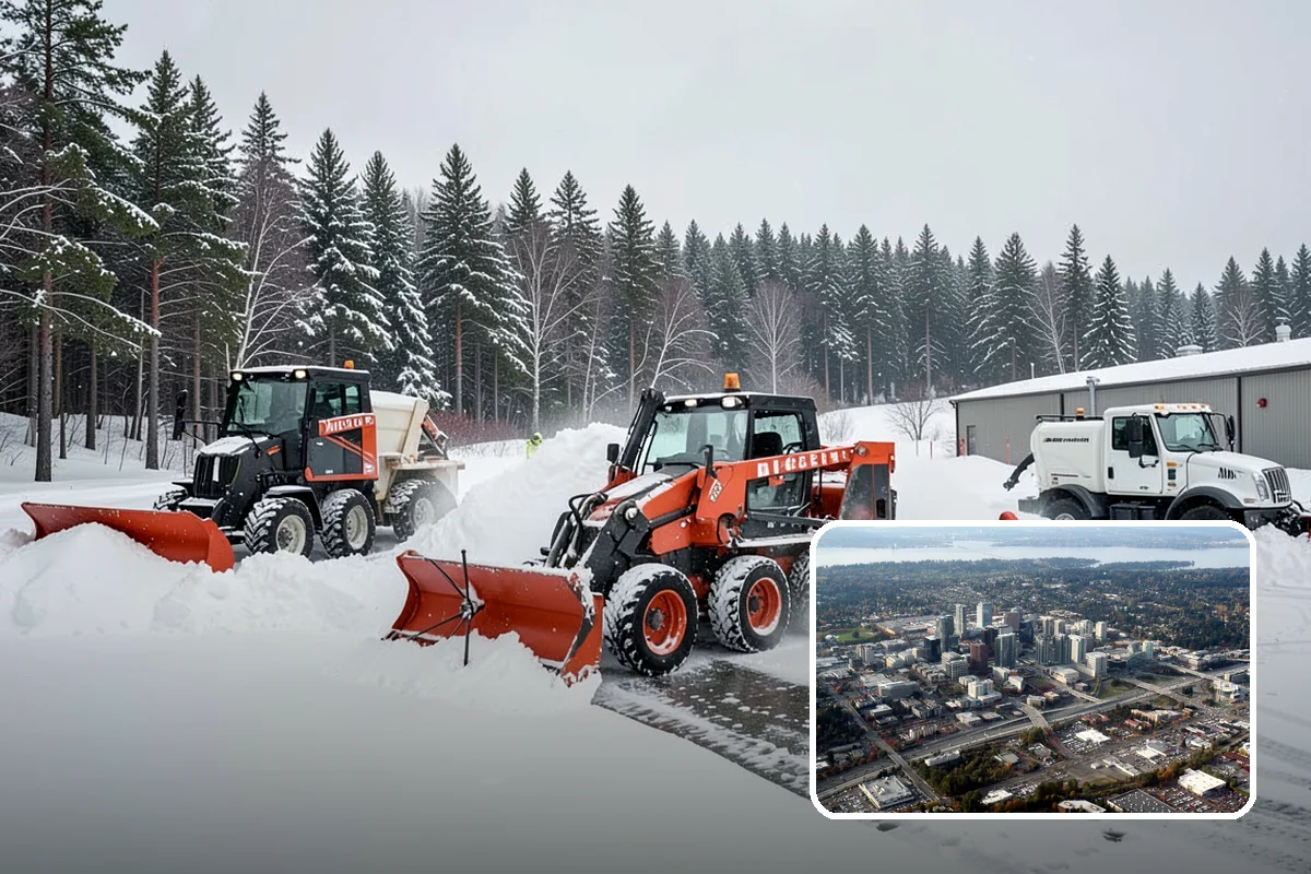 Gas Station Deicing in Bellevue, King County, WA - Keeps fuel islands and store entrances safe for customers