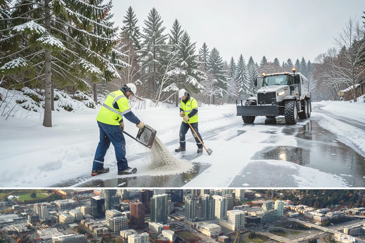 Gas Station Deicing in Bellevue, King County, WA - Service is active across the winter season, with frequent readiness during the freezing-rain events that glaze busy fueling areas...