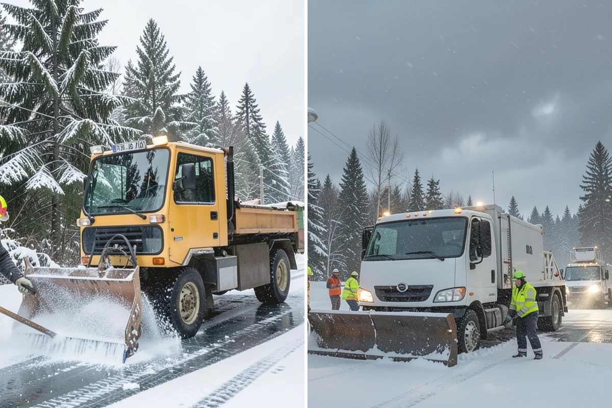 Gas Station Deicing in Black Diamond, King County, WA - Map fuel islands, pump lanes, and the store entrance