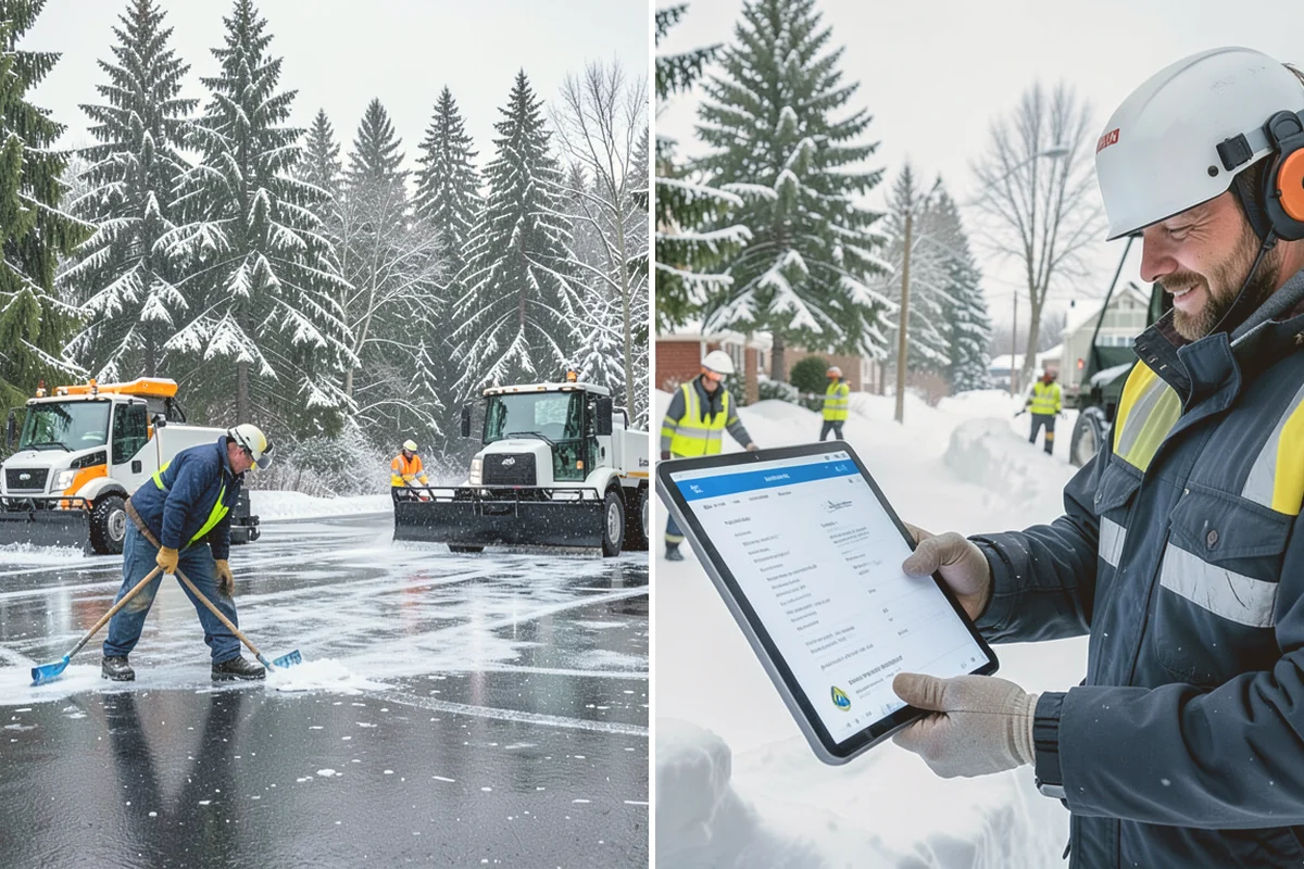 Gas Station Deicing in Bothell, King County, WA - Map fuel islands, pump lanes, and the store entrance