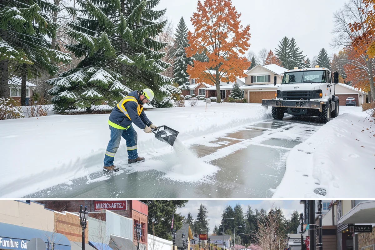 Gas Station Deicing in Bothell, King County, WA - Service is active across the winter season, with frequent readiness during the freezing-rain events that glaze busy fueling areas...