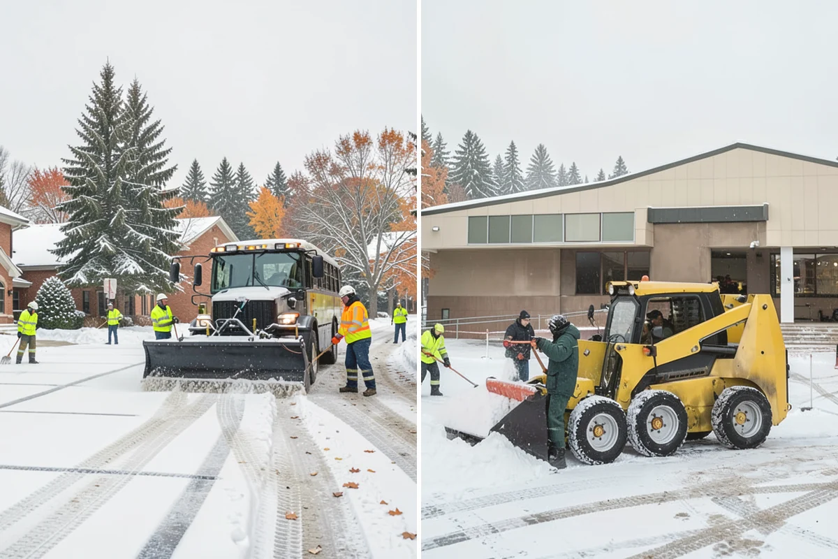 Gas Station Deicing in Burlington, Skagit County, WA - Map fuel islands, pump lanes, and the store entrance