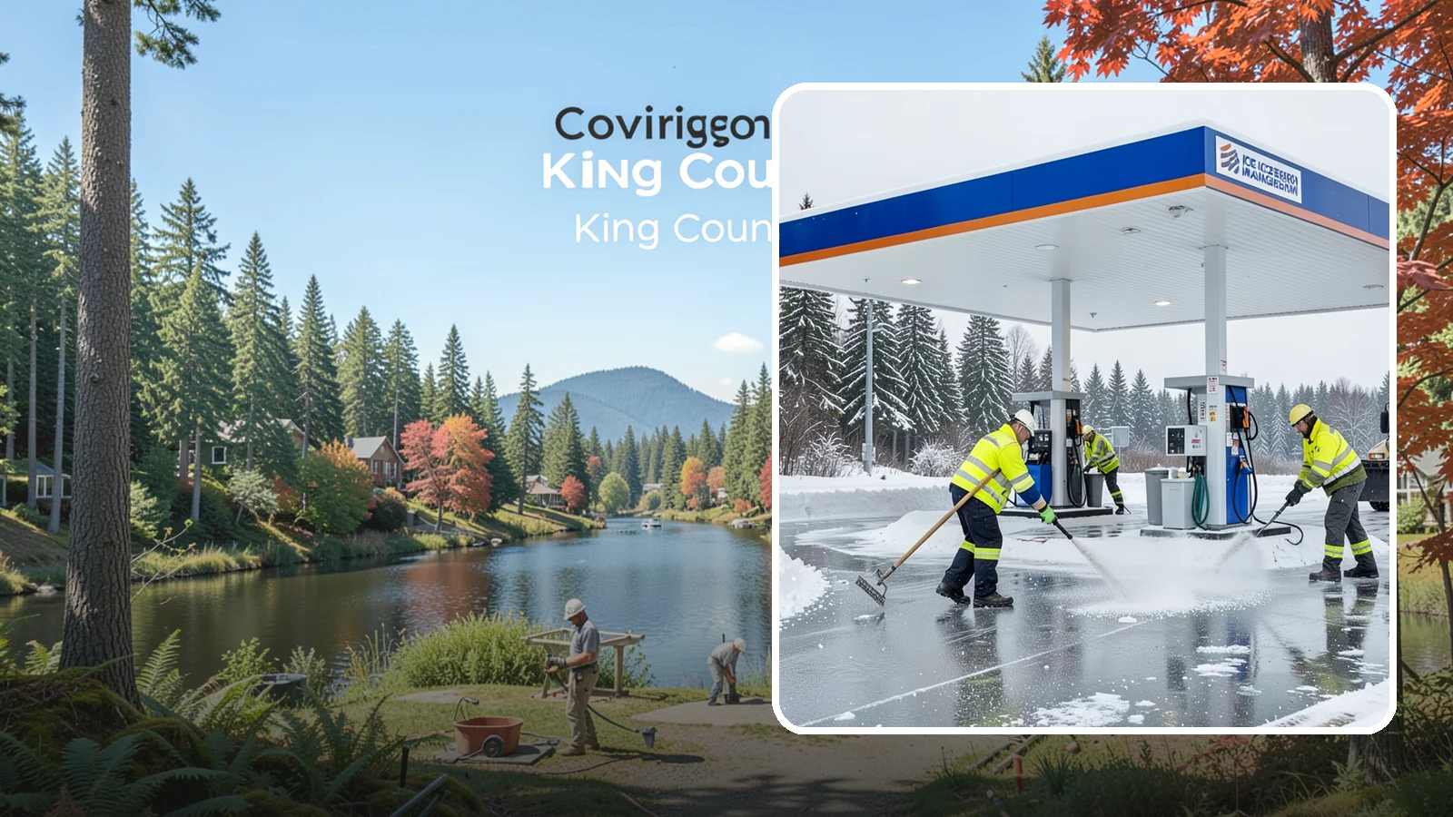 Gas Station Deicing in Covington, King County, WA - Deicing for gas stations and convenience stores, keeping fuel islands, pump approaches, and store entrances safe during a hard...