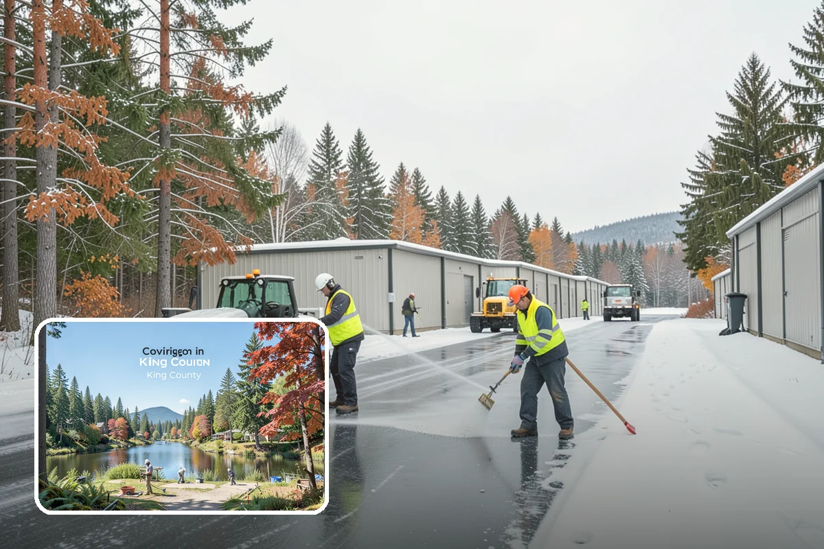 Gas Station Deicing in Covington, King County, WA - Keeps fuel islands and store entrances safe for customers