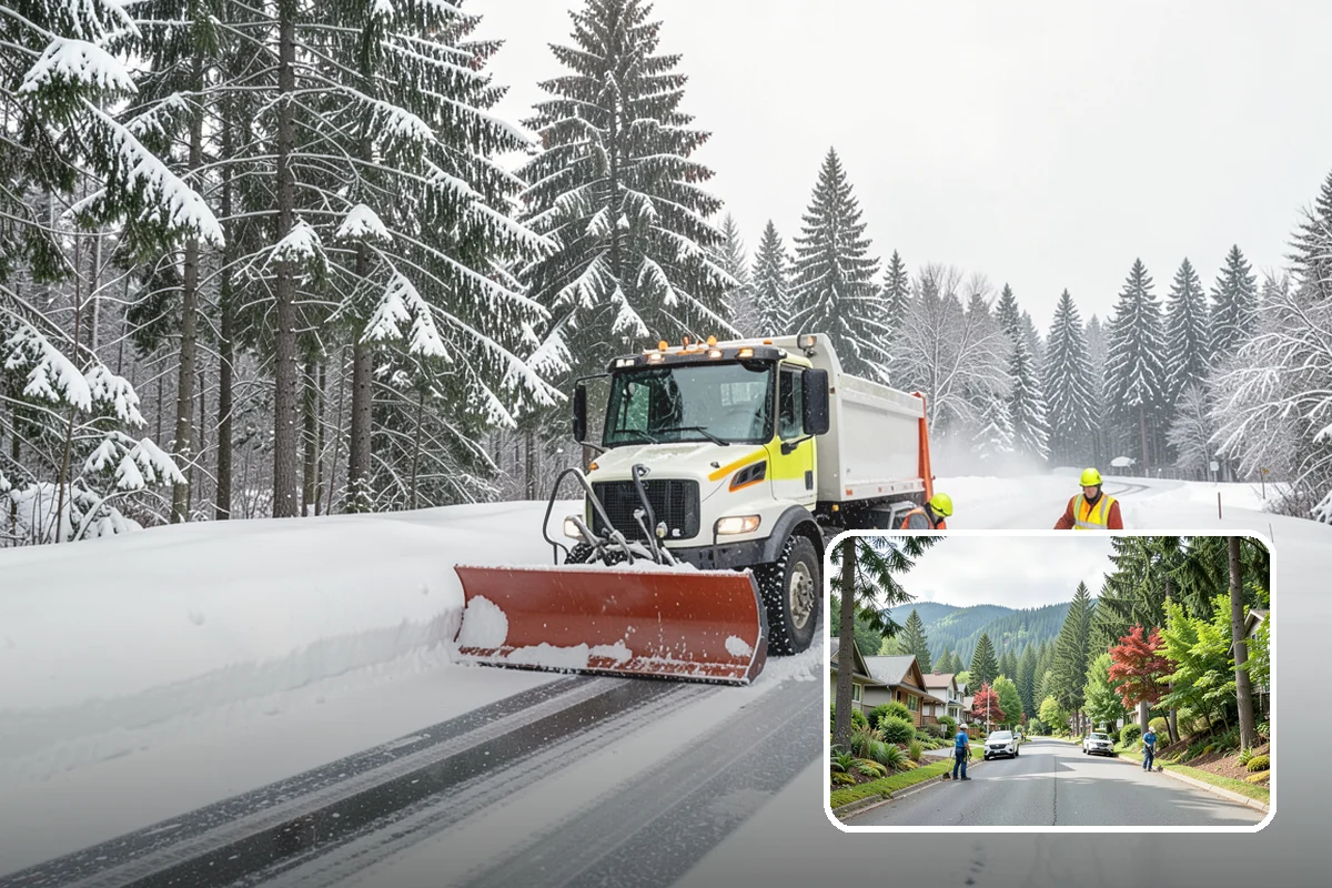 Gas Station Deicing in Darrington, Snohomish County, WA - Keeps fuel islands and store entrances safe for customers